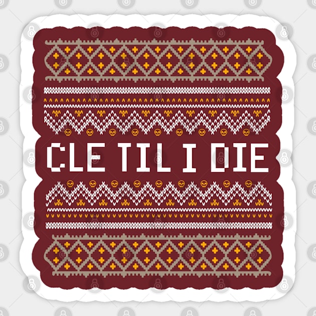 CLE Til I Die - Christmas Edition Sticker by kaitlinmeme